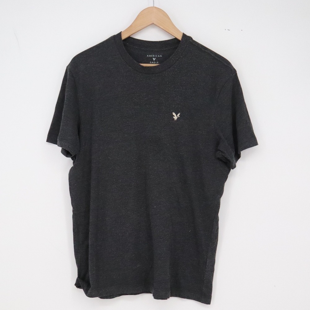 American Eagle T-Shirt Mens S Super Soft Standard Fit Charcoal Heather Excellent